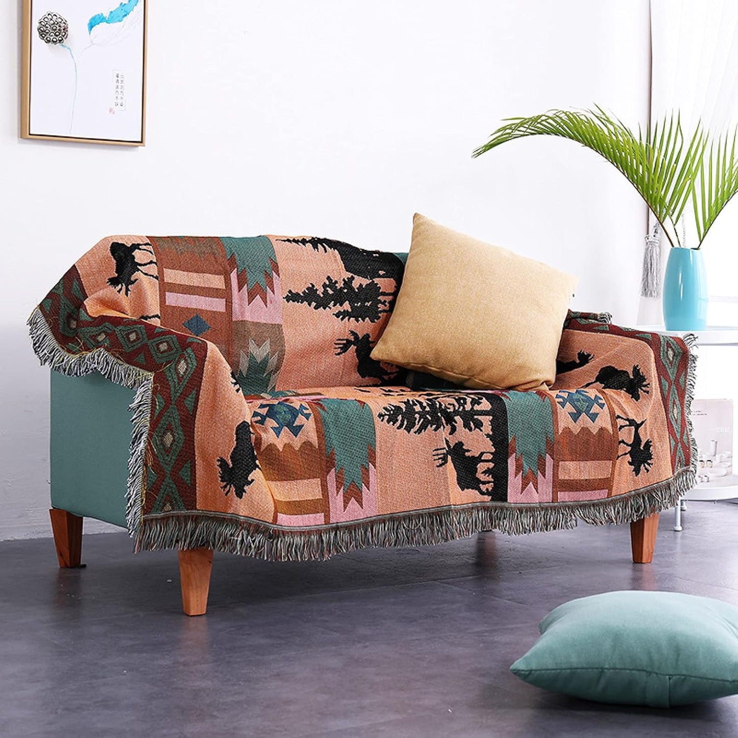 Sofa Throw Decorative Knit Anti-Pilling Hand-Washable