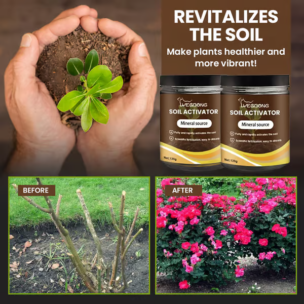 Soil Activator Powder Loosens Compacted Soil & Promotes Roots