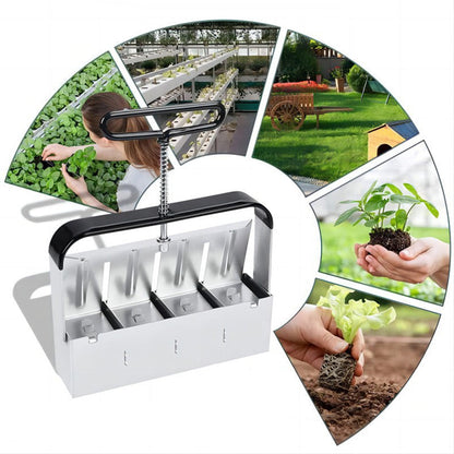 Soil Block Press Stainless Steel Plastic-Free Manual
