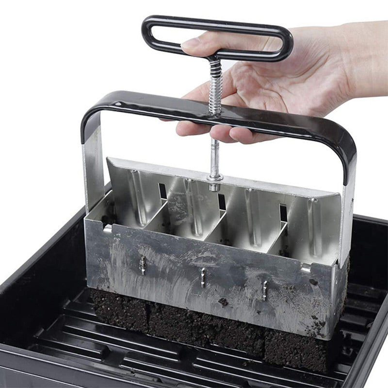 Soil Block Press Stainless Steel Plastic-Free Manual