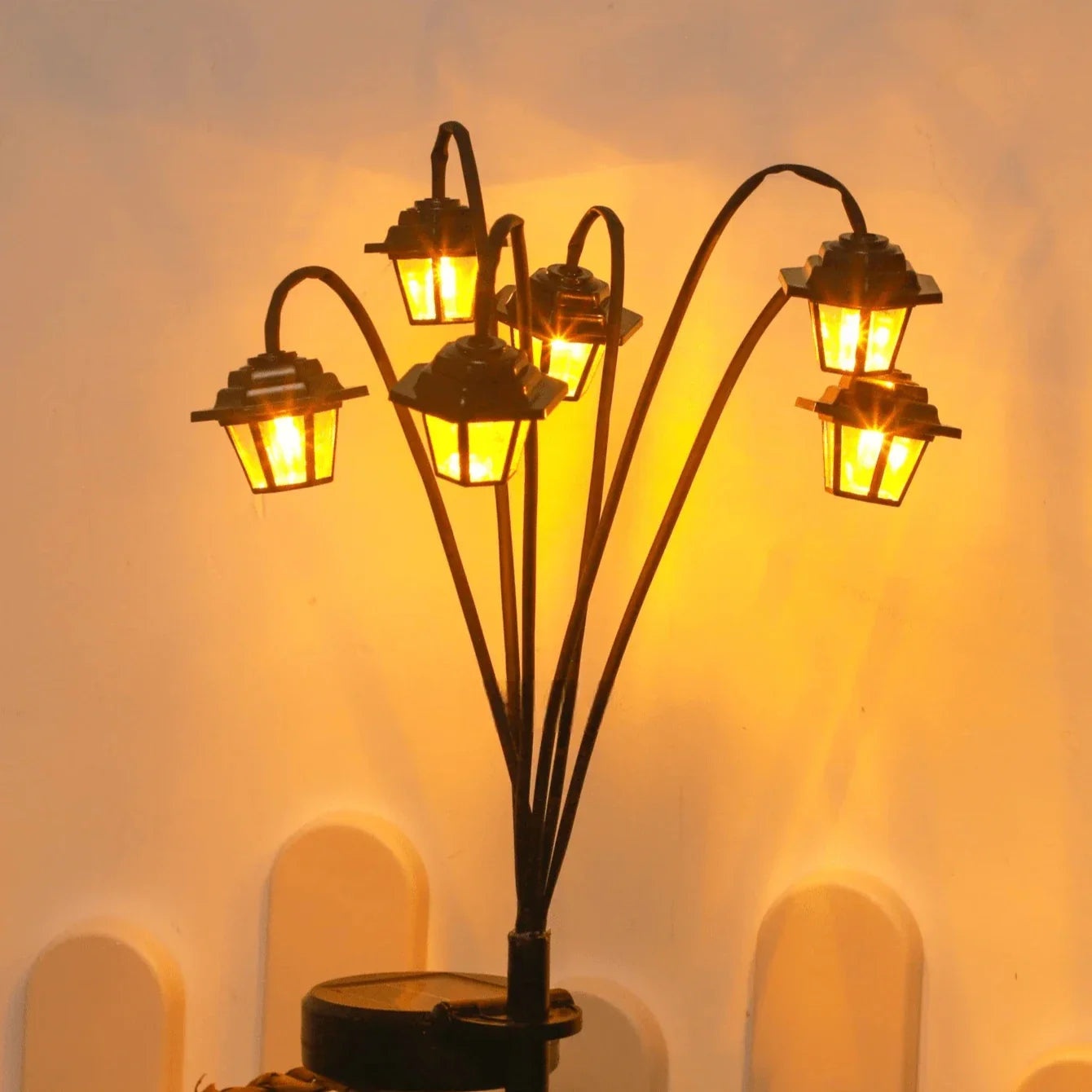 Solar Garden Lantern 6 Warm White LEDs