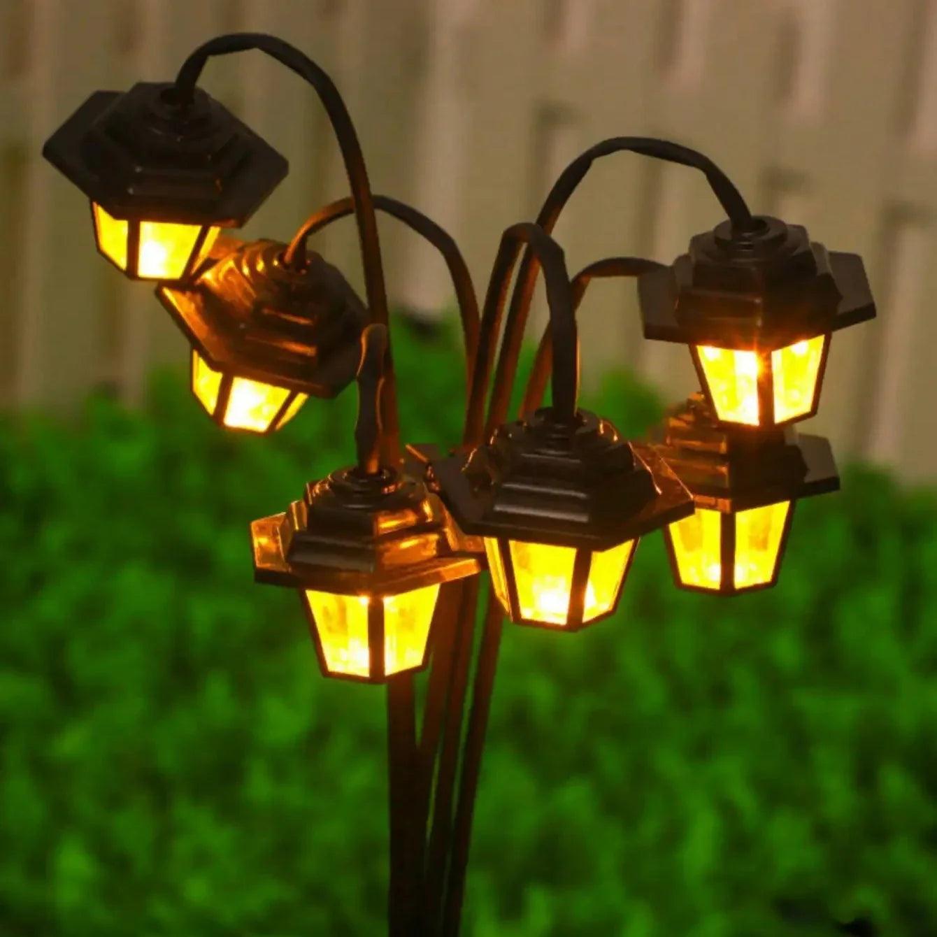 Solar Garden Lantern 6 Warm White LEDs