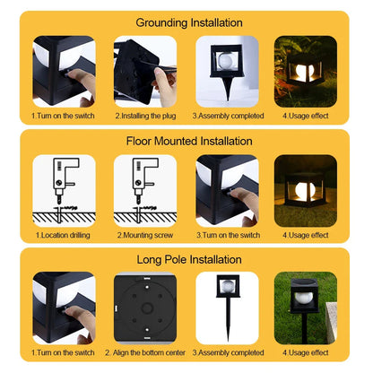 Solar Garden Lantern Automatic Sensor Warm & Cool Light