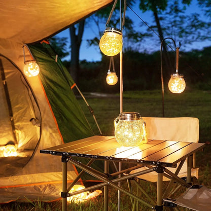 Solar Garden Lantern Crackled Glass 10-Hour Runtime