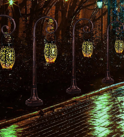 Solar Garden Lantern Ornate Cutout Warm LED