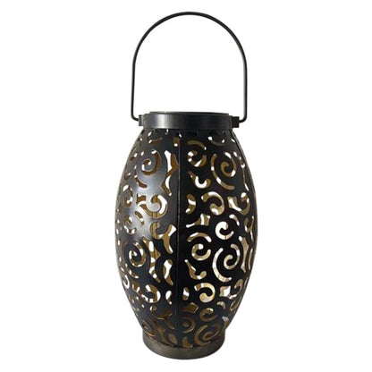 Solar Garden Lantern Ornate Cutout Warm LED