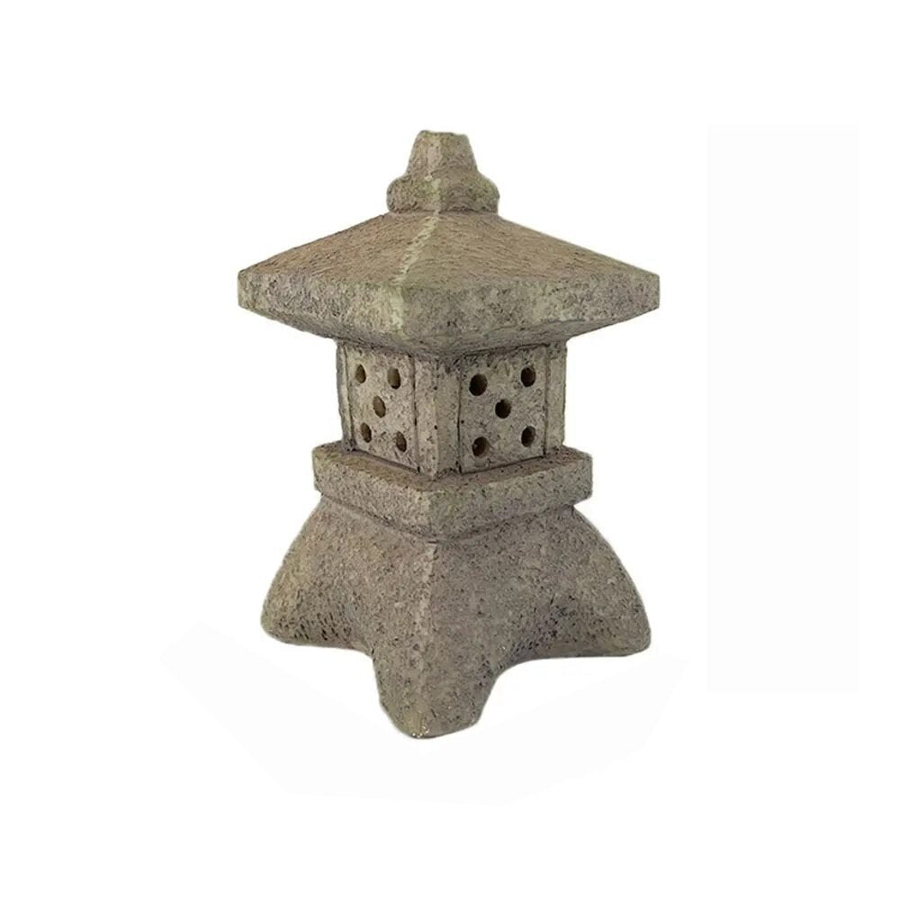 Solar Garden Lantern Pagoda Style Weather-Resistant Resin