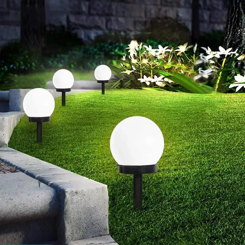 Solar Garden Lights Automatic Warm Light Set of 2