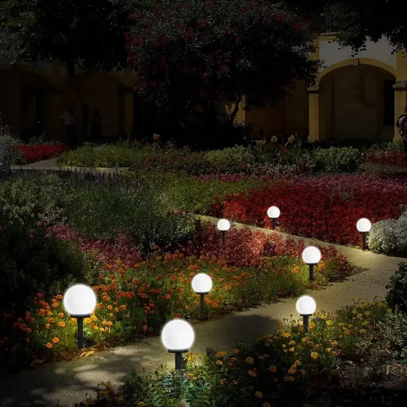 Solar Garden Lights Automatic Warm Light Set of 2
