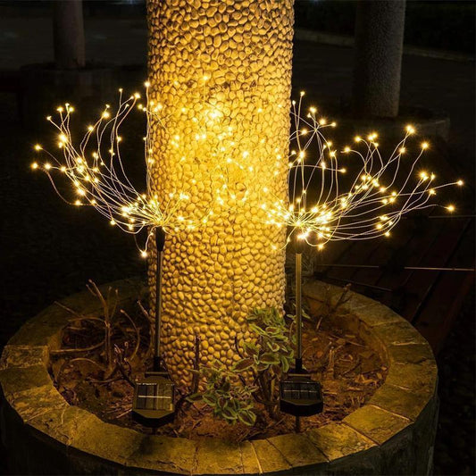 Solar Garden Lights Flexible Stainless Steel 120 LEDs