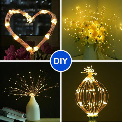 Solar Garden Lights Sparkling Fireworks Effect 200 LEDs