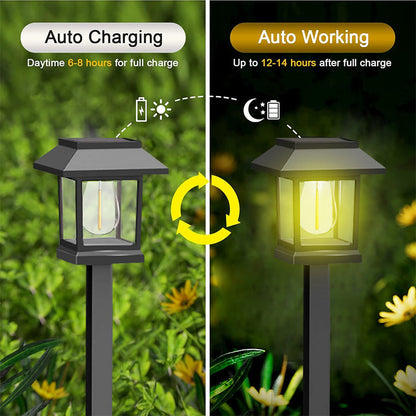 Solar Garden Lights Warm White Set of 10