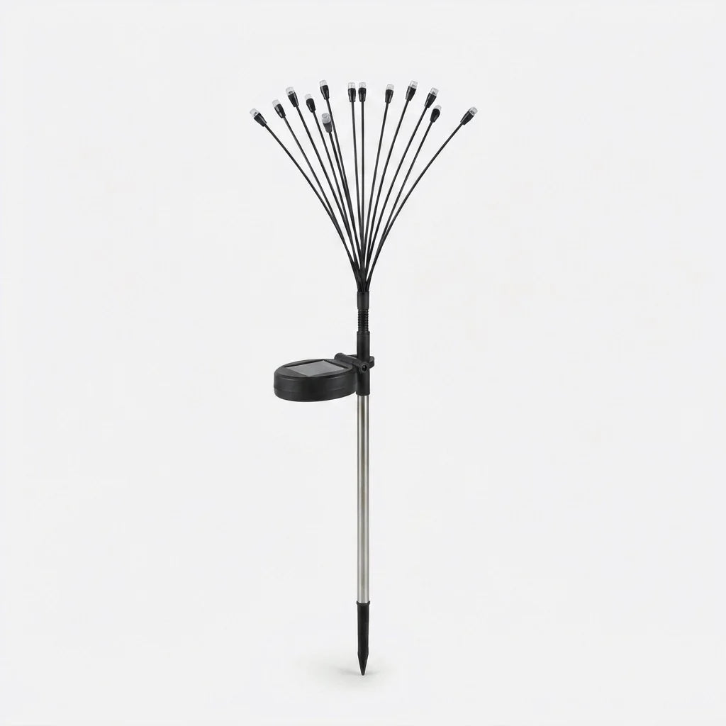 Solar Garden Stake Lights Starburst Effect Warm White Dusk Sensor