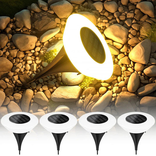 Solar Ground Lights 360° Ring Set of 4