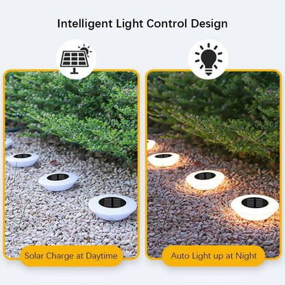 Solar Ground Lights 360° Ring Set of 4