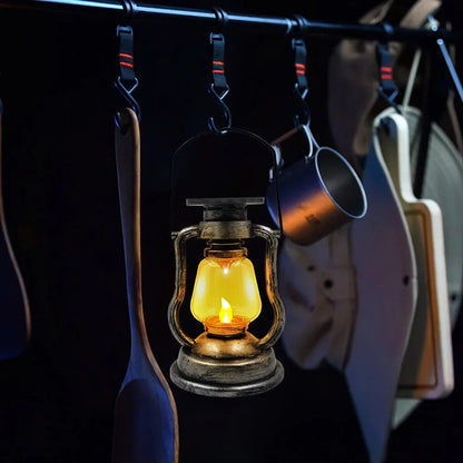 Solar Lantern Automatic Dusk To Dawn Flickering LED
