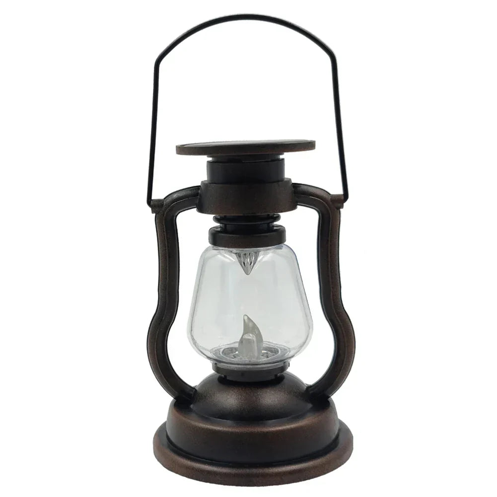 Solar Lantern Automatic Dusk To Dawn Flickering LED