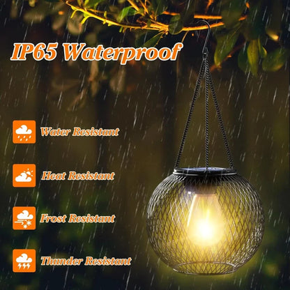 Solar Lantern Weatherproof Metal-ABS 36-Hour Runtime