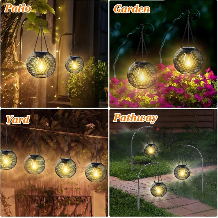 Solar Lantern Weatherproof Metal-ABS 36-Hour Runtime