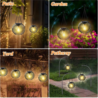 Solar Lantern Weatherproof Metal-ABS 36-Hour Runtime