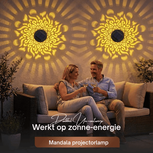 Solar Projection Light Mandala Projection Dusk Sensor Weatherproof