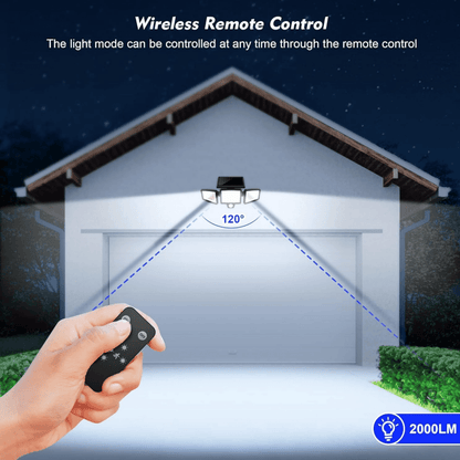 Solar Security Light Triple-Head Motion Sensor 2500 Lumens