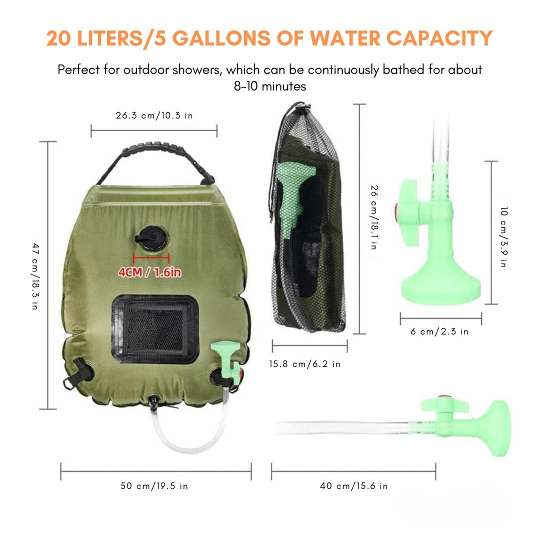Solar Shower Foldable 20L Quick Heating