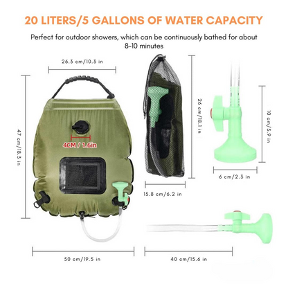 Solar Shower Foldable 20L Quick Heating
