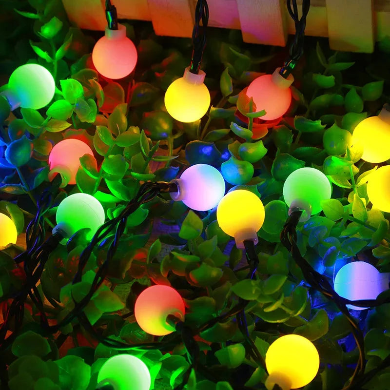 Solar String Lights Solar-Powered IP65 Adjustable Panel
