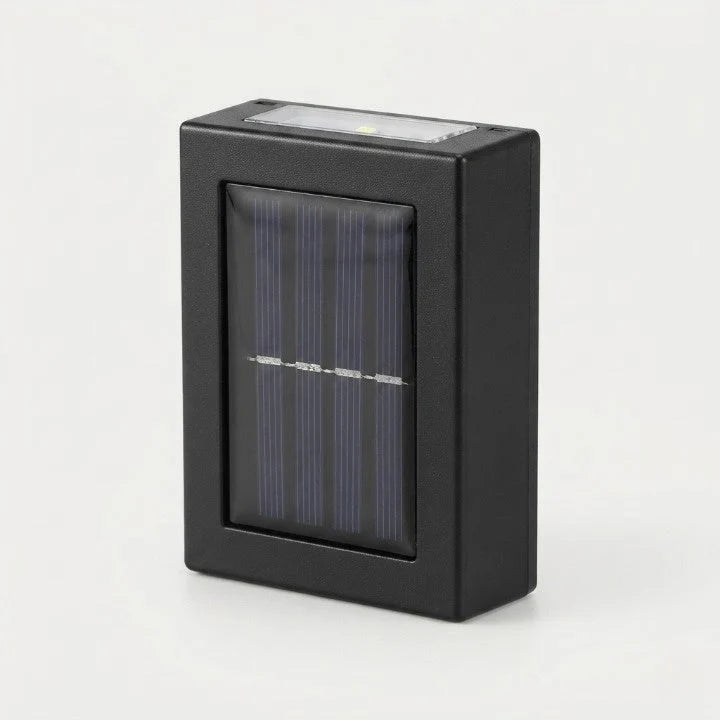 Solar Wall Lights Warm White Aluminum Set of 4