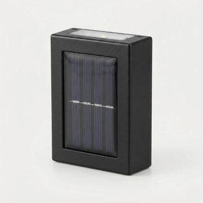 Solar Wall Lights Warm White Aluminum Set of 4