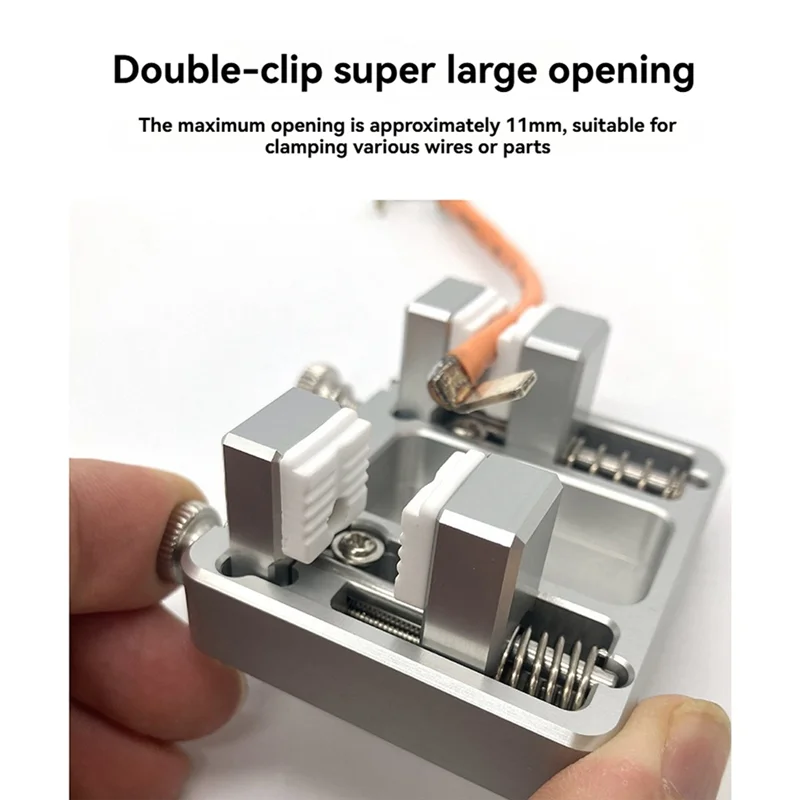 Soldering Clamp Double Jaw 0.43 Inch Opening Heat-Resistant Jaws