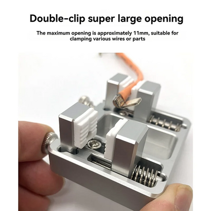 Soldering Clamp Double Jaw 0.43 Inch Opening Heat-Resistant Jaws