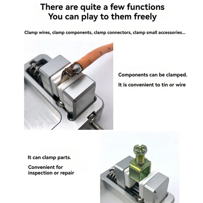 Soldering Clamp Double Jaw 0.43 Inch Opening Heat-Resistant Jaws