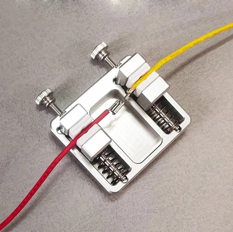 Soldering Clamp Double Jaw 0.43 Inch Opening Heat-Resistant Jaws