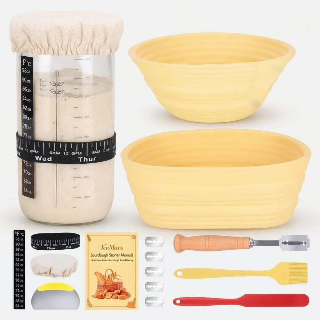 Sourdough Kit Real-Time Temperature Monitor Silicone Baskets