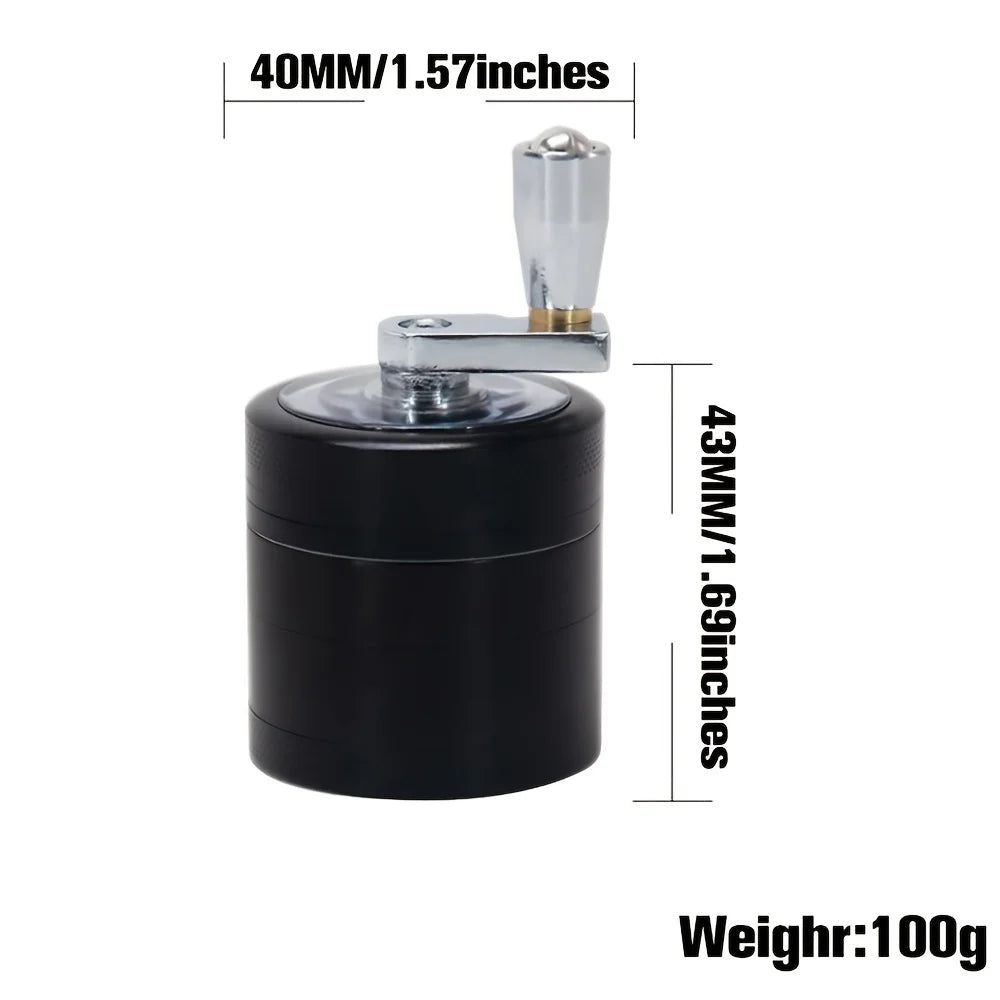 Spice Grinder Stainless Steel Ergonomic Crank & Adjustable Grind