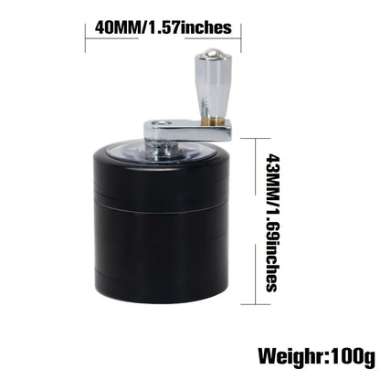 Spice Grinder Stainless Steel Ergonomic Crank & Adjustable Grind