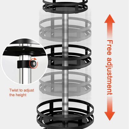 Spice Rack 360° Rotating Carbon Steel Multi-Tier