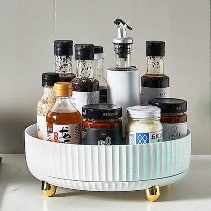 Spice Rack 360° Rotation Raised Edge & Removable Base