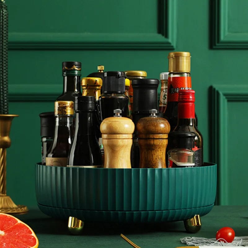 Spice Rack 360° Rotation Raised Edge & Removable Base