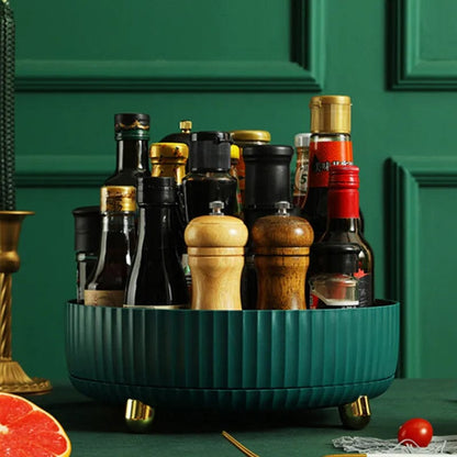 Spice Rack 360° Rotation Raised Edge & Removable Base