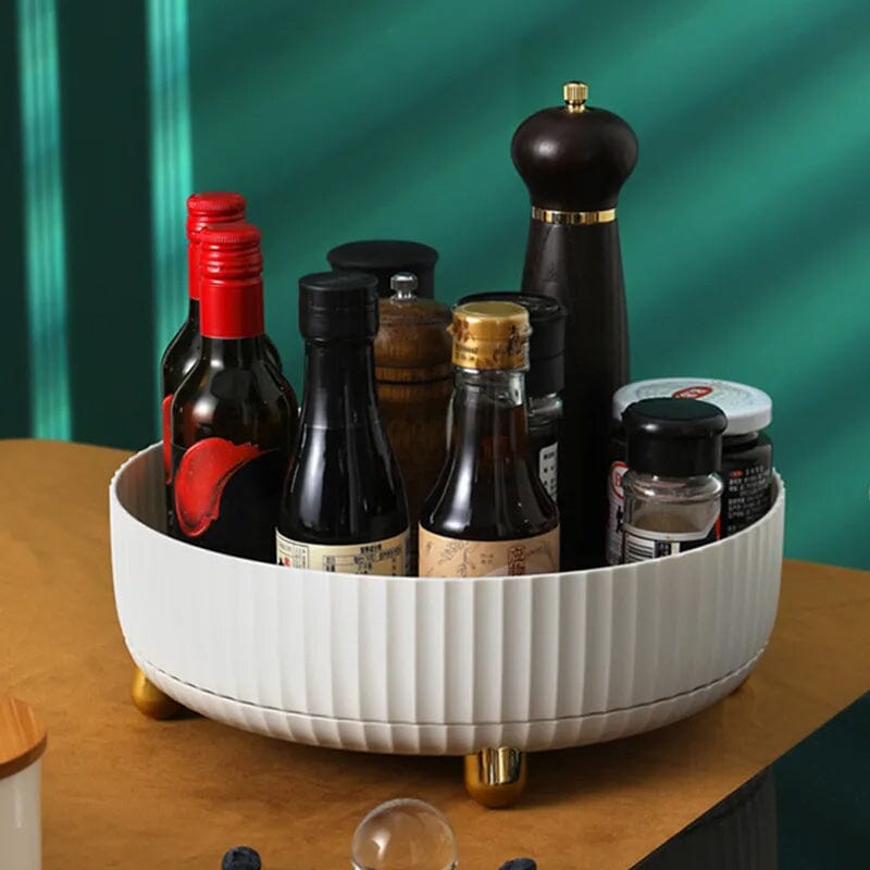 Spice Rack 360° Rotation Raised Edge & Removable Base