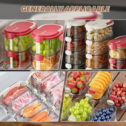 Spice Rack Stackable Clear Layers & Airtight Lids