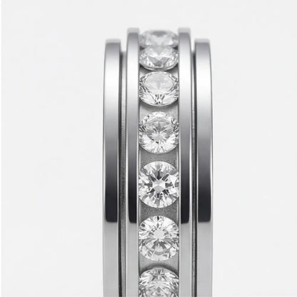 Spinner Ring Rotating Zirconia Hypoallergenic Titanium Steel