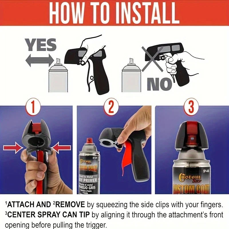 Spray Can Trigger Handle Ergonomic Full-Grip Universal Fit
