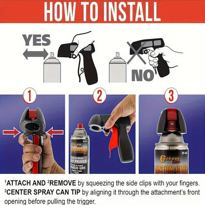 Spray Can Trigger Handle Ergonomic Full-Grip Universal Fit