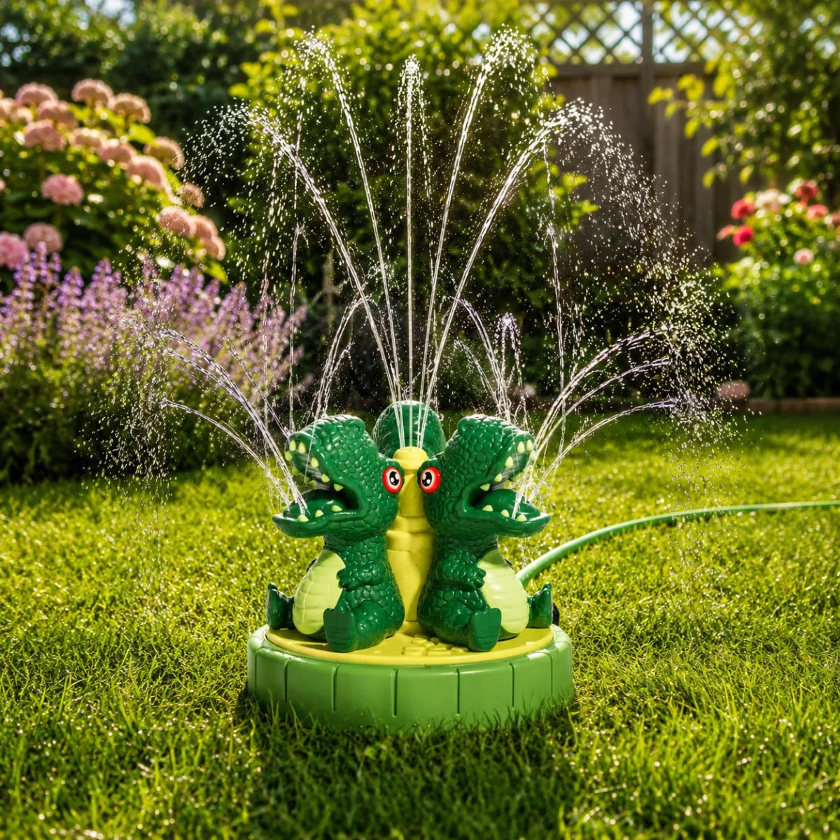 Sprinkler Dinosaur Interactive Garden Hose Attachment