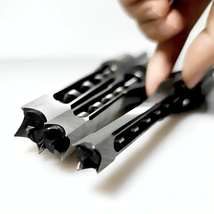 Square Mortise Drill Bit Set CNC-Milled Carbon Steel