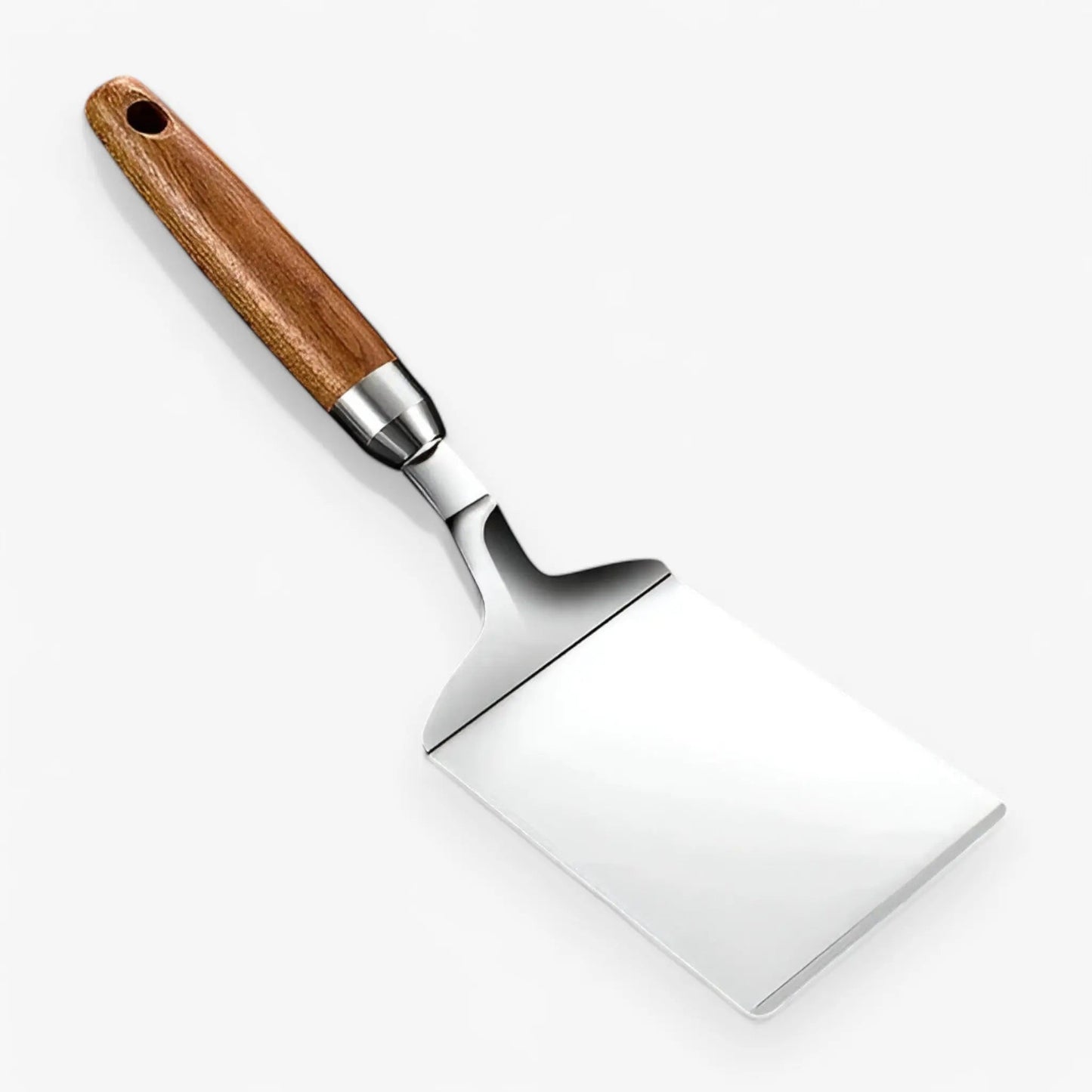 Square Turner Thin Stainless Steel Blade & Wood Handle